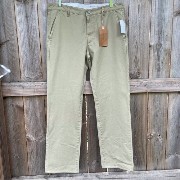 AG Adriano Goldschmied Pants Trousers Standard Issue Khaki Straight Size 34 NWT - Picture 3 of 10